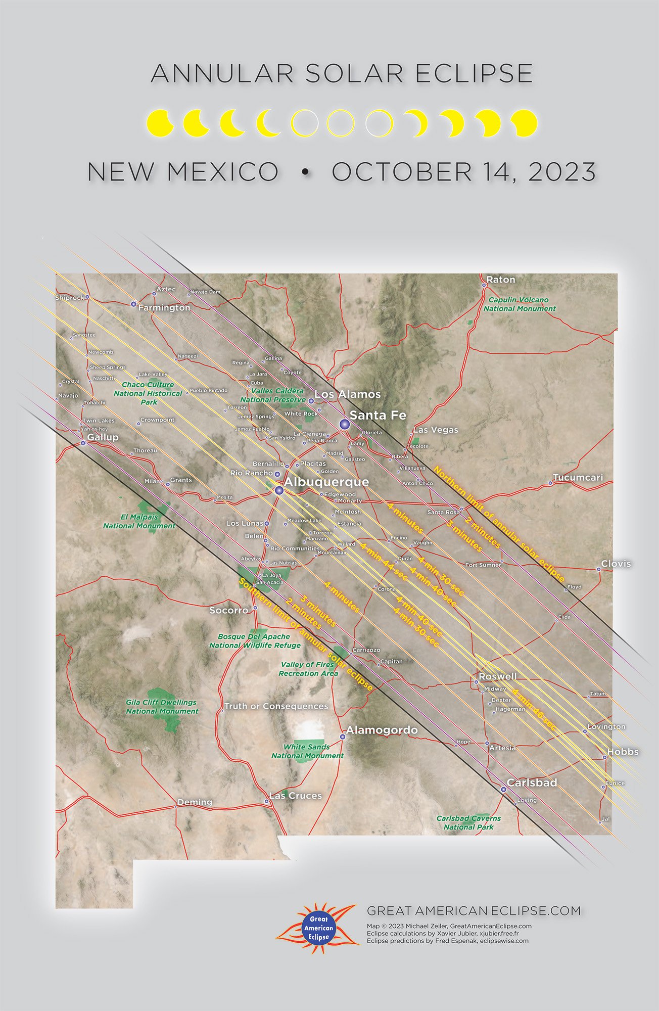 New Mexico Eclipse Path 2023