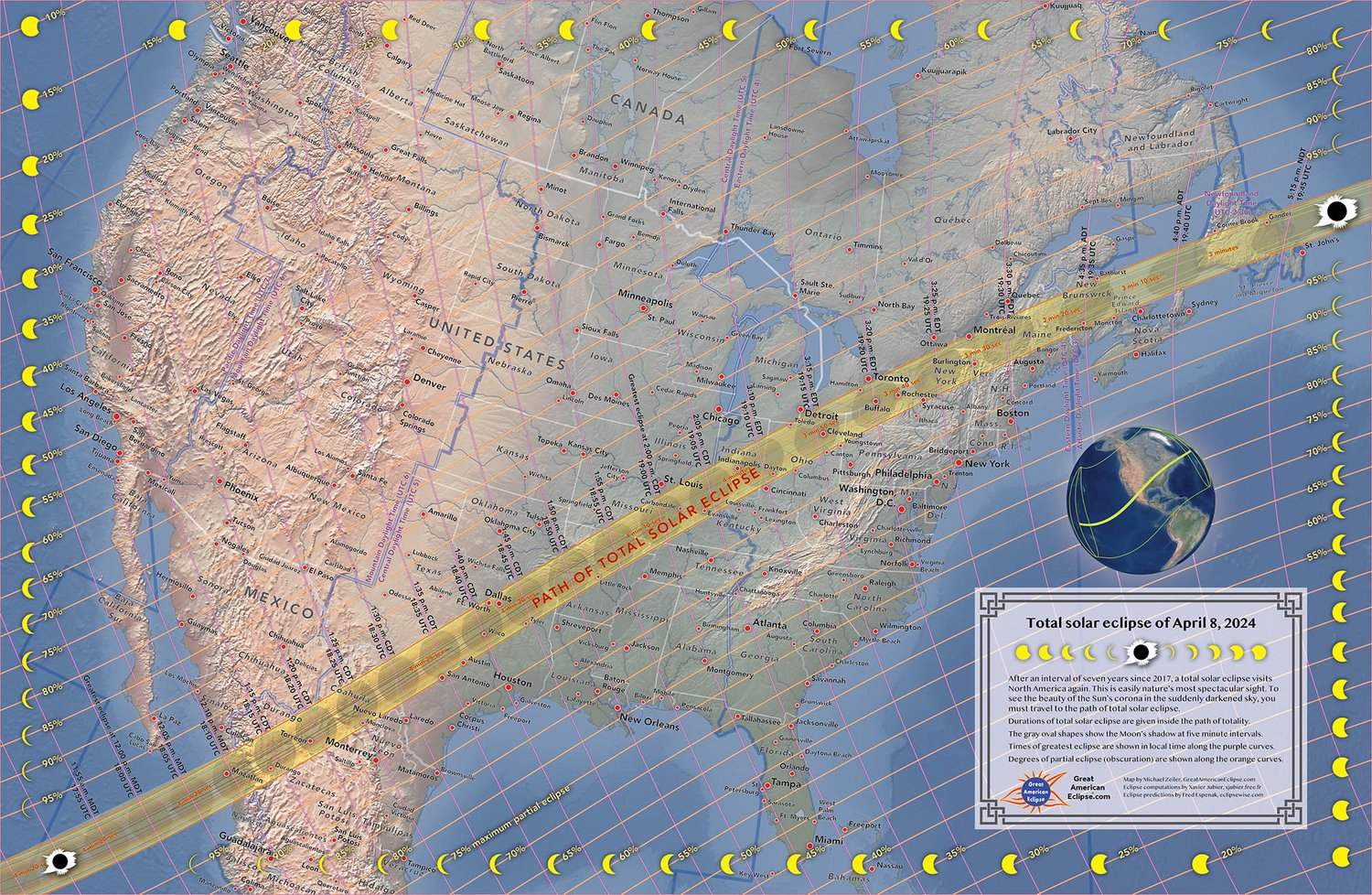 April 4, 2024 Total Solar Eclipse Path